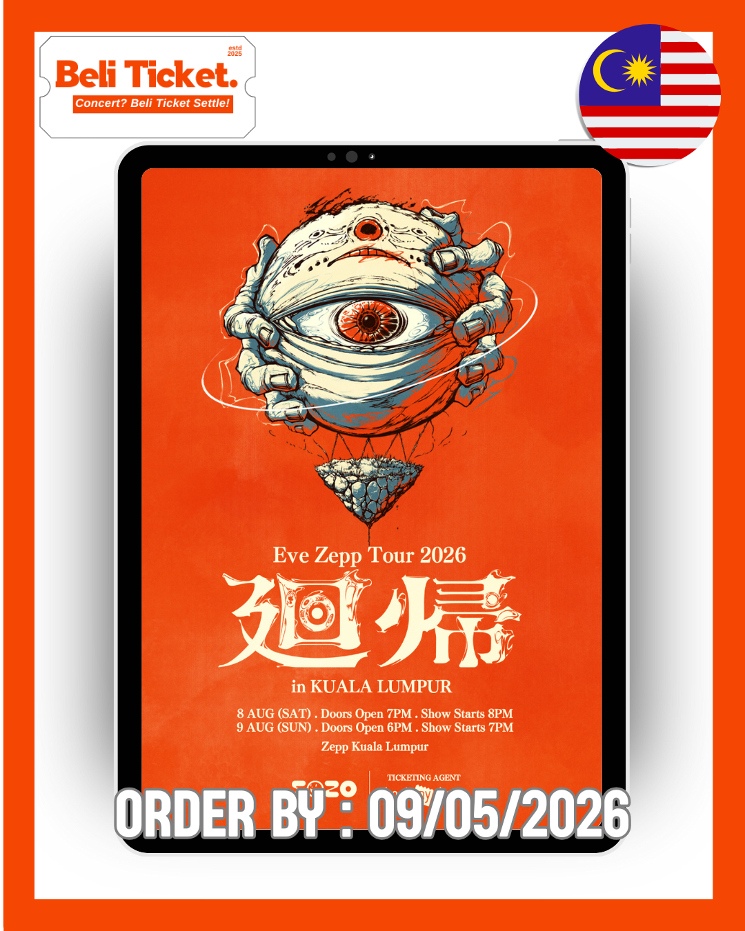 Eve concert Malaysia 2026 tickets