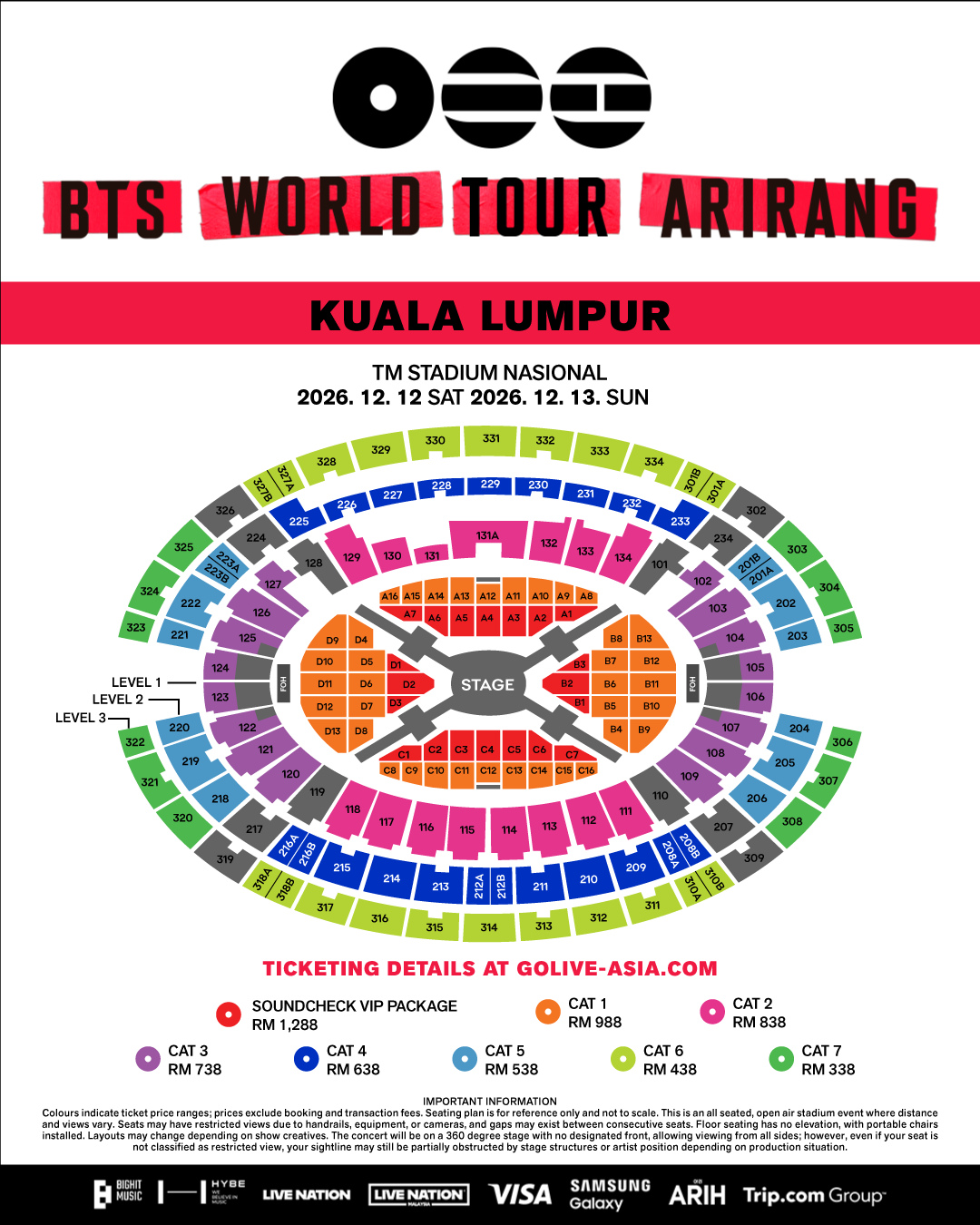 BTS malaysia 2026 seatmap