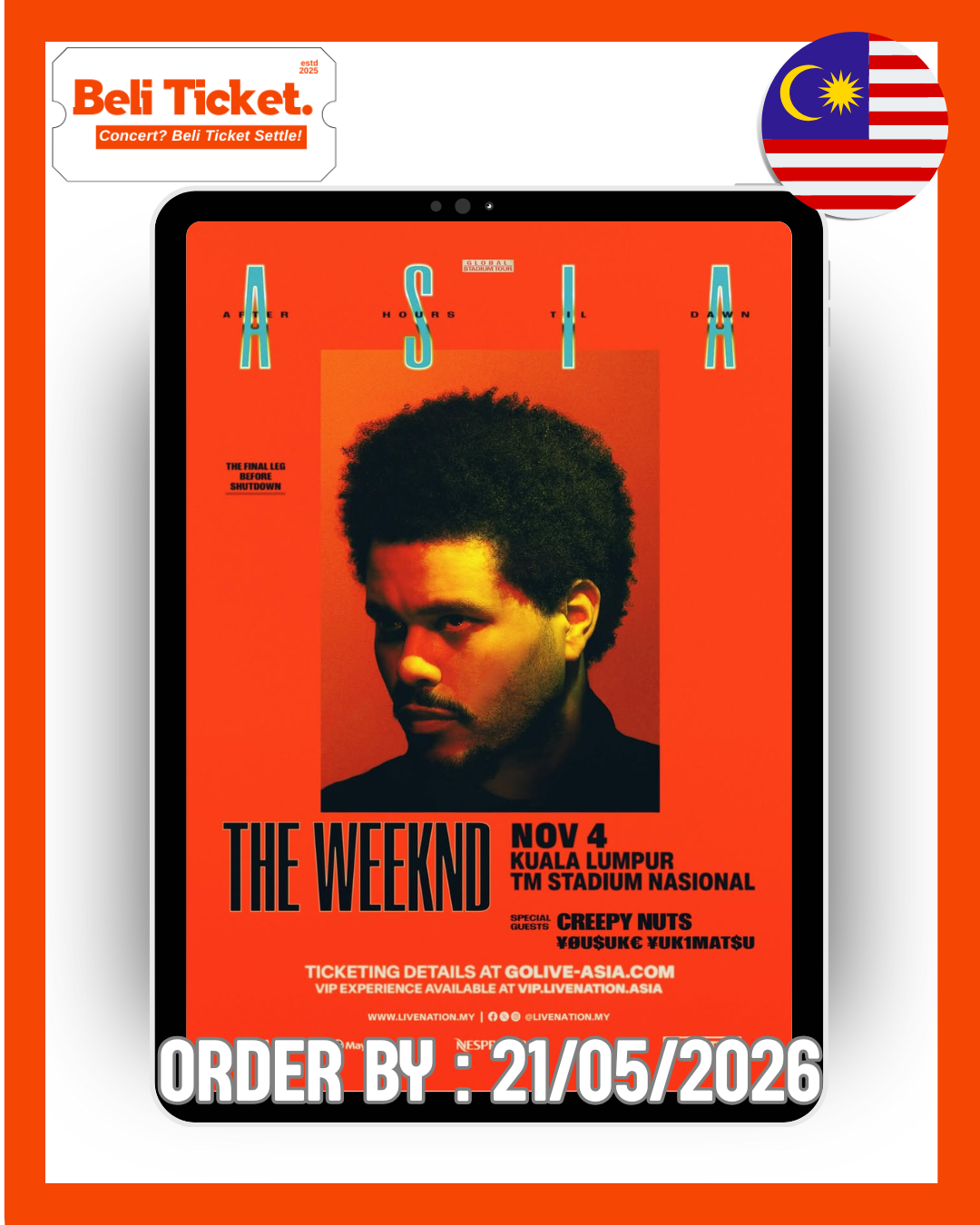the weeknd malaysia 2026 poster